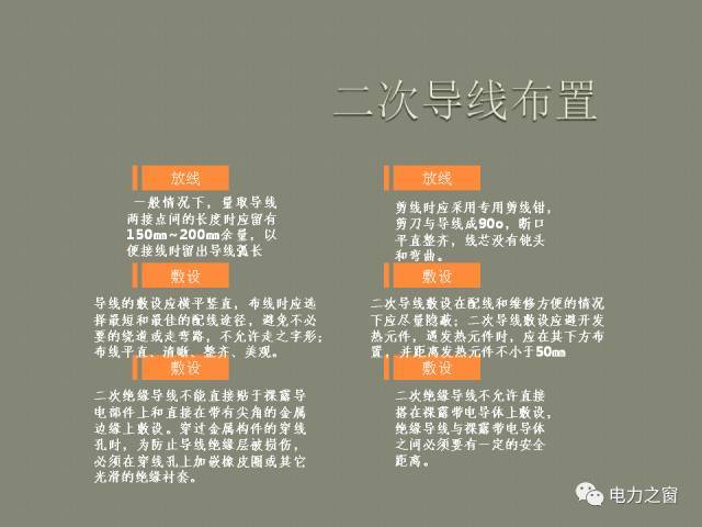 該設置開關柜二次接線處理條掉落(快速接受)